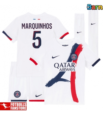 Paris Saint-Germain Marquinhos #5 Bortatröja Barn 2025-26 Kortärmad (+ Korta byxor)